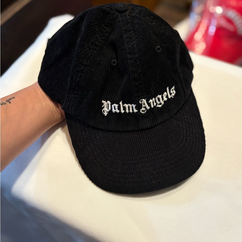 Palm Angels Black Corduroy Hat